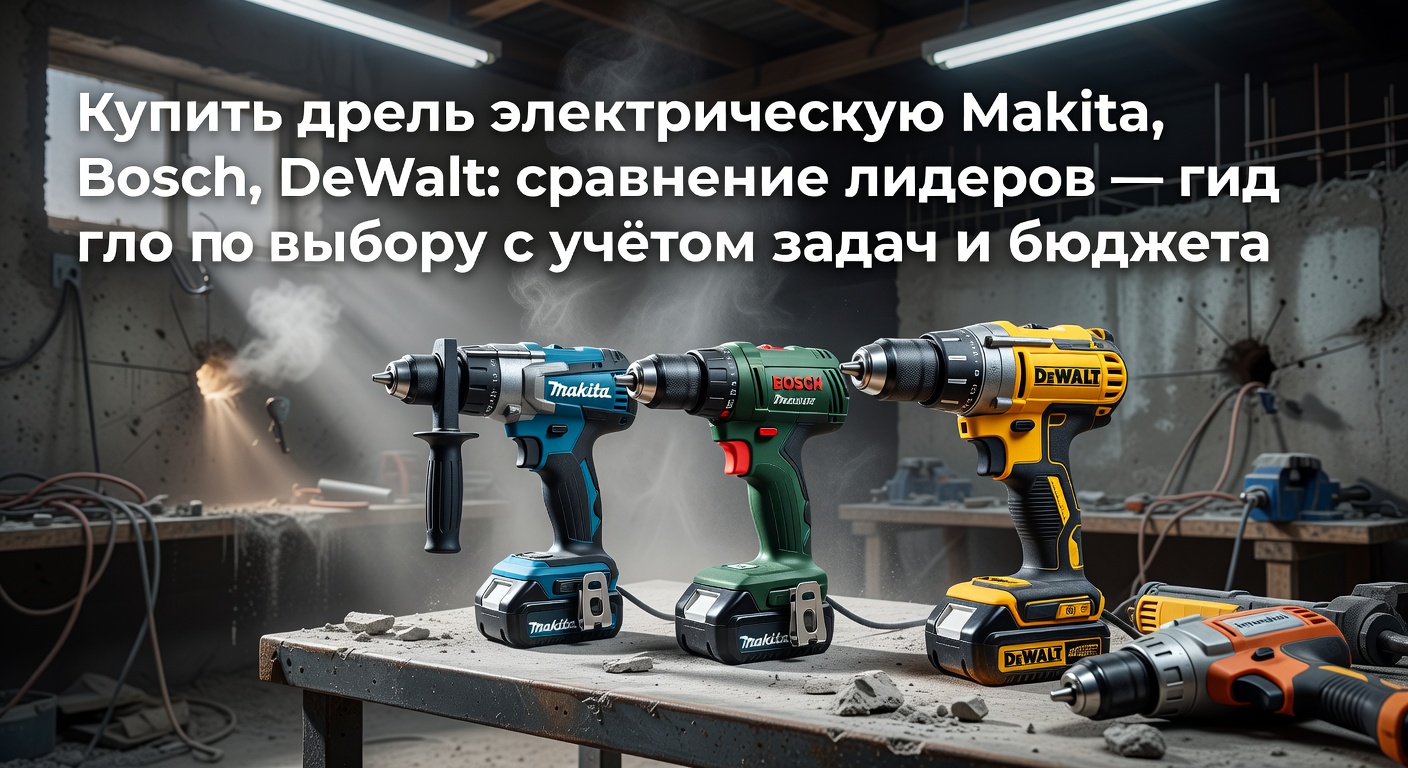 Купить дрель электрическую Makita, Bosch, DeWalt: сравнение лидеров — гид по выбору с учётом задач и бюджета